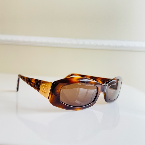 LIKE NEW π€ RARE CHANEL tortoise gold sunglasses 5014 - Picture 3 of 14